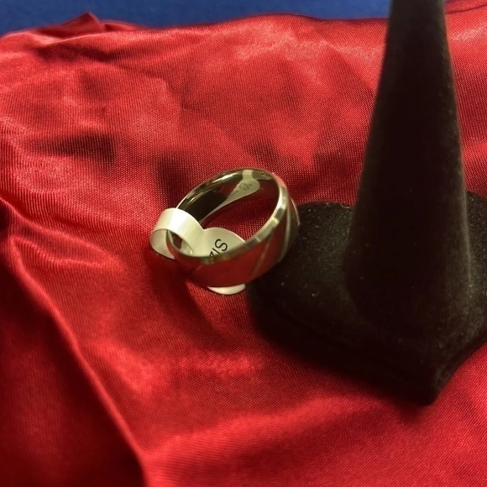 Men Wedding Band Ring Line Groove Brush Male Style Design from sizes 7…‎